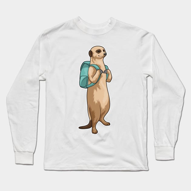 Meerkat School Bag Long Sleeve T-Shirt by Markus Schnabel